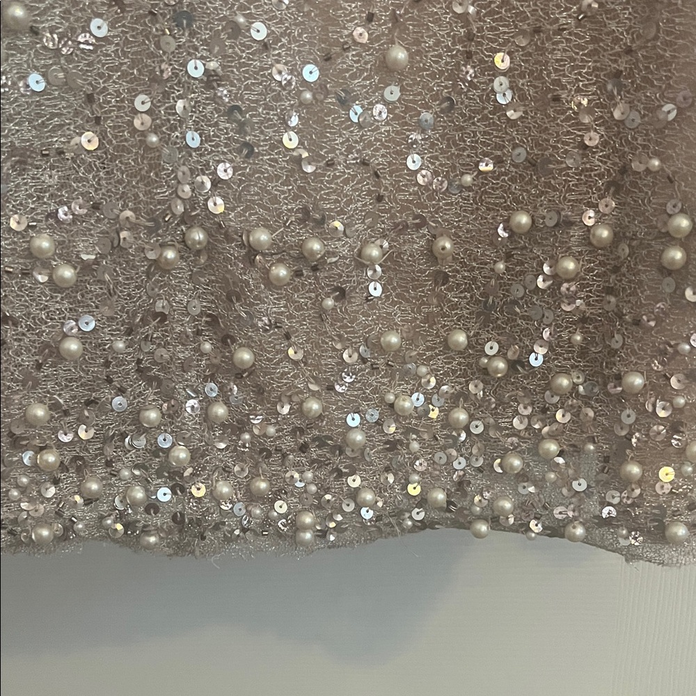 Elegant Sequin Wedding Dress - Gold - Picture 3 of 4
